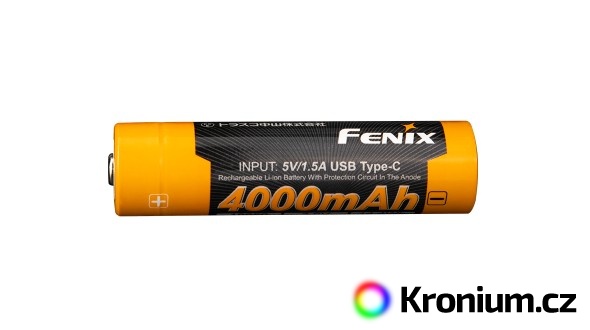 Dobíjecí USB-C baterie Fenix 18650 4000 mAh (Li-Ion)