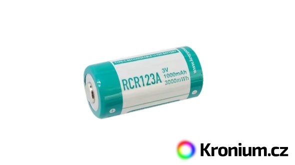 USB-C Keeppower RCR123A 3V 1000 mAh (Li-Ion)